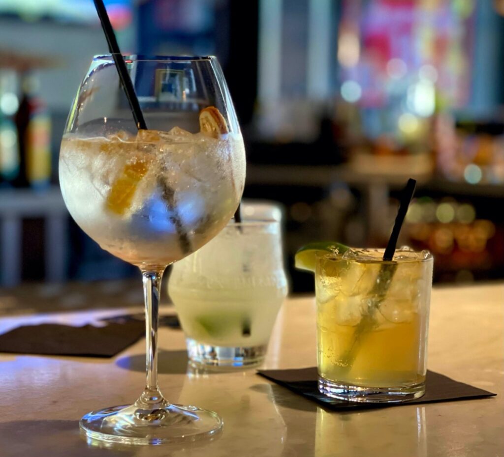 Cocktails at Johnny's During Happy Hour in Calistoga